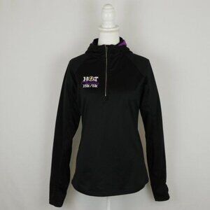 Hot Chocolate 15K/5K Women's Medium Black Hooded 1/4 Zip Activewear Pullover